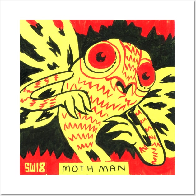 Mothman Wall Art by washburnillustration